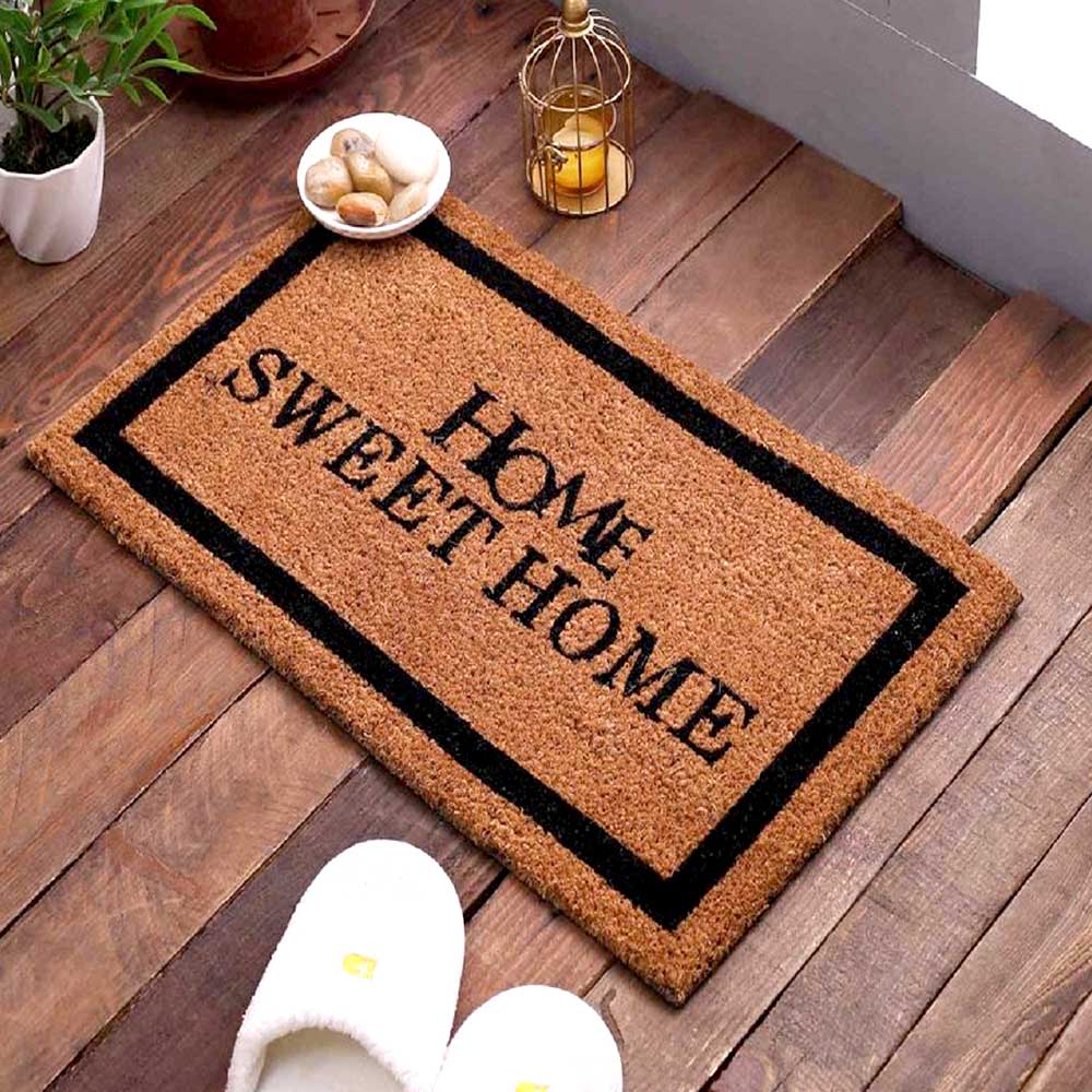 SWHF Premium Coir and Rubber Quirky Design Door and Floor Mat Home